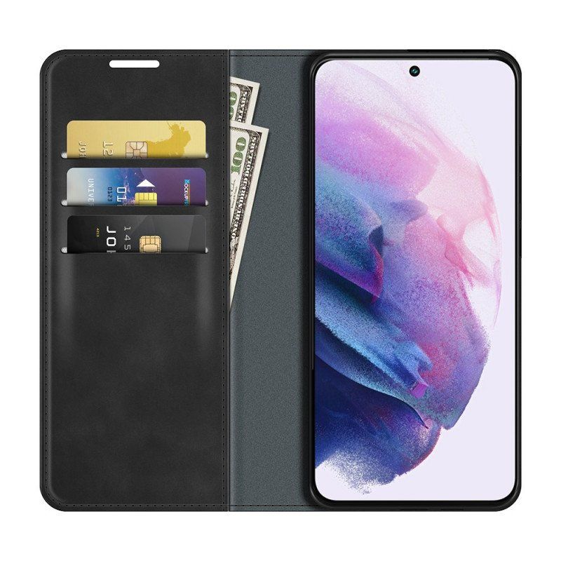 Etui Na Telefon do Samsung Galaxy S22 5G Etui Folio Jedwabisty W Dotyku Efekt Skóry