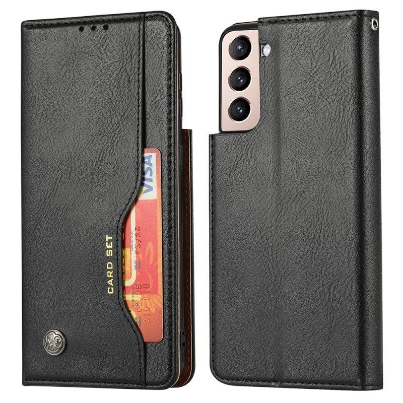 Etui Na Telefon do Samsung Galaxy S22 5G Etui Folio Etui Na Karty Ze Sztucznej Skóry