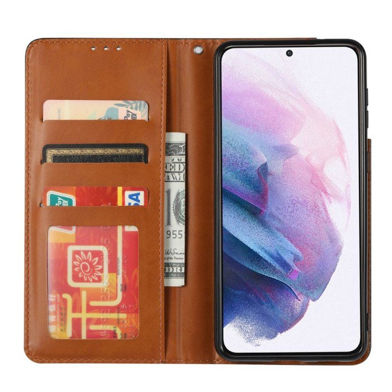 Etui Na Telefon do Samsung Galaxy S22 5G Etui Folio Etui Na Karty Ze Sztucznej Skóry