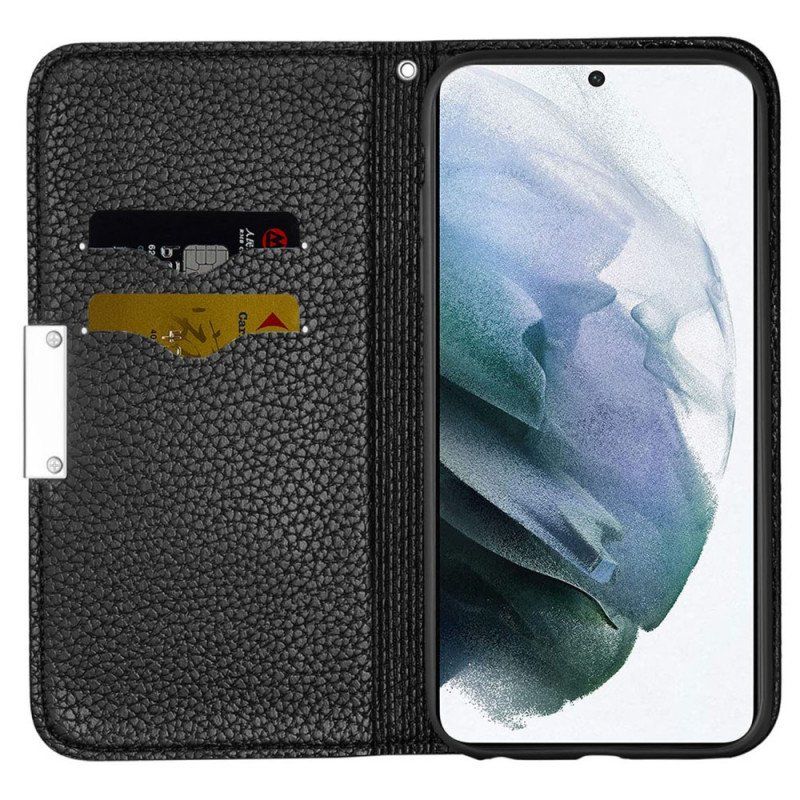 Etui Na Telefon do Samsung Galaxy S22 5G Etui Folio Liczi Ze Sztucznej Skóry Ultra Szykowny