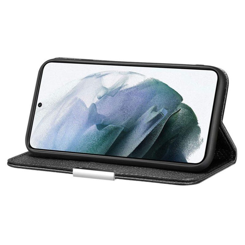 Etui Na Telefon do Samsung Galaxy S22 5G Etui Folio Liczi Ze Sztucznej Skóry Ultra Szykowny