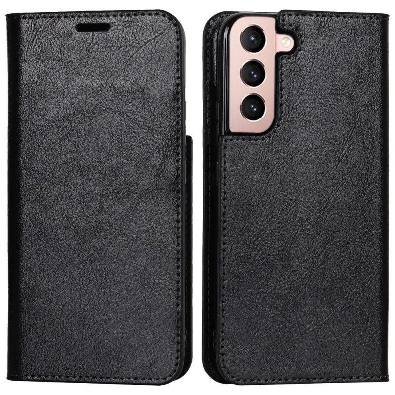 Etui Na Telefon do Samsung Galaxy S22 5G Etui Folio Prawdziwa Skóra