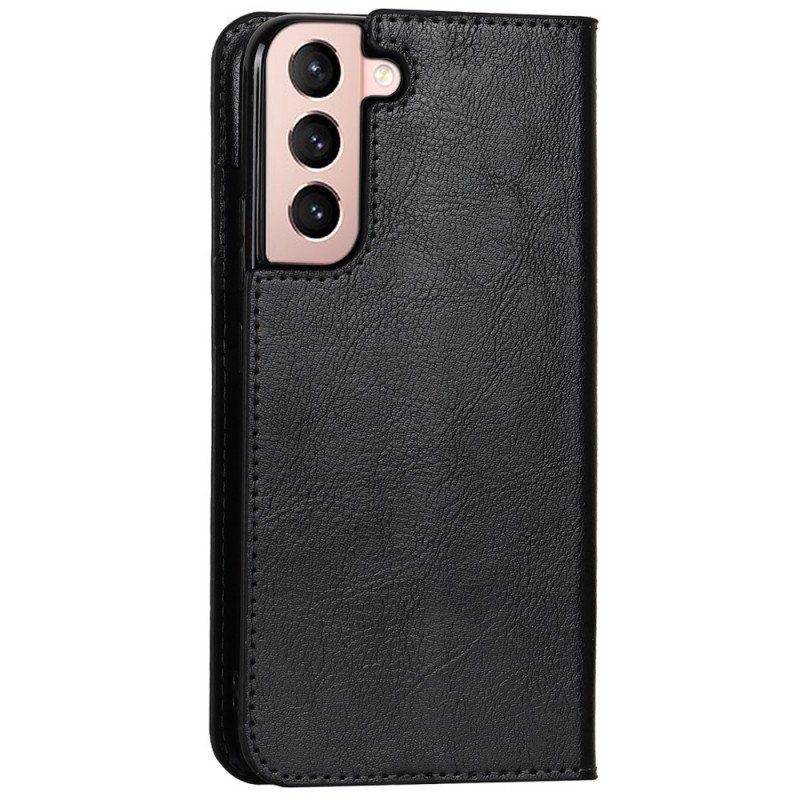 Etui Na Telefon do Samsung Galaxy S22 5G Etui Folio Prawdziwa Skóra