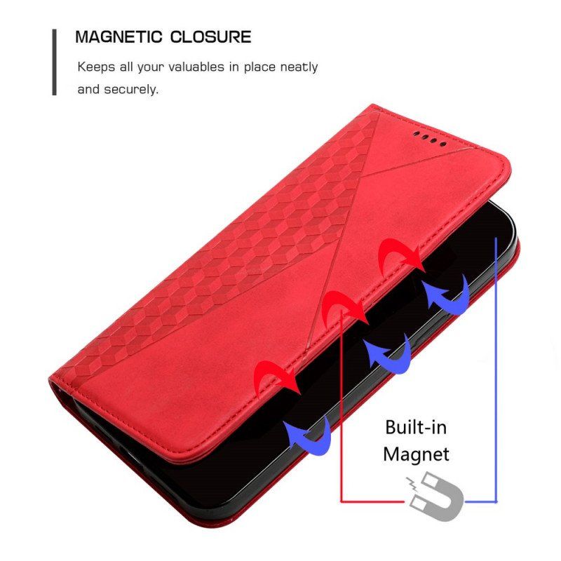 Etui Na Telefon do Samsung Galaxy S22 5G Etui Folio Styl Skóry O Fakturze Diamentu