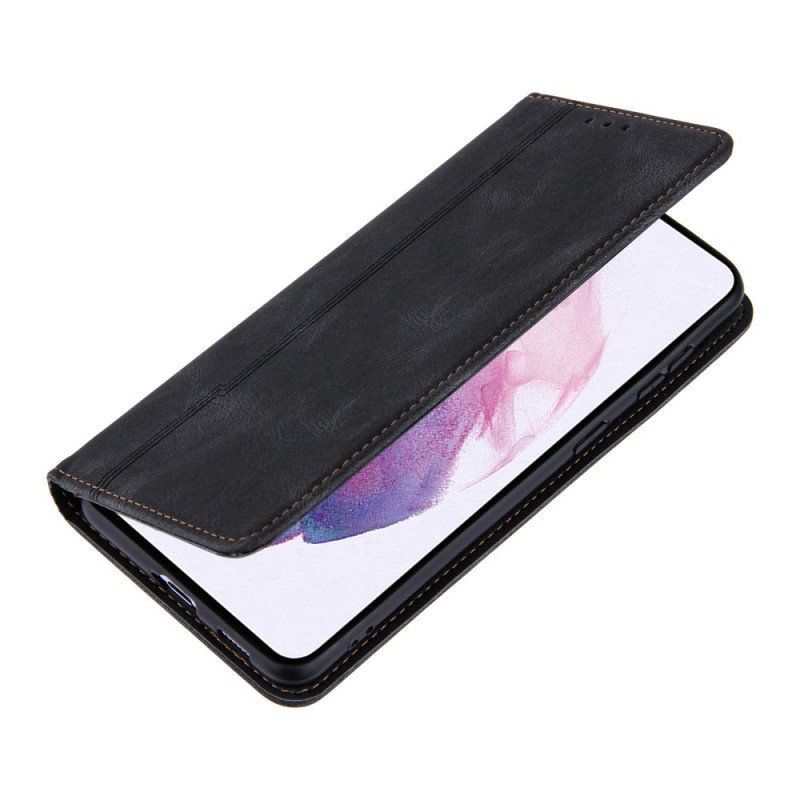 Etui Na Telefon do Samsung Galaxy S22 5G Etui Folio Stylowa Skórzana Linia