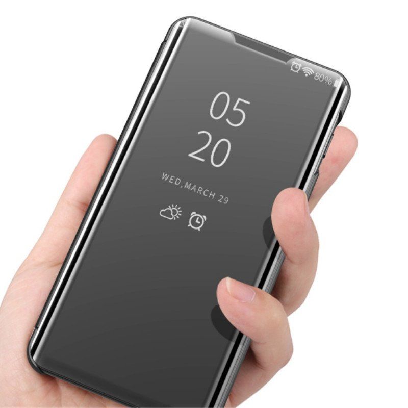 Etui Na Telefon do Samsung Galaxy S22 5G Lustro I Sztuczna Skóra