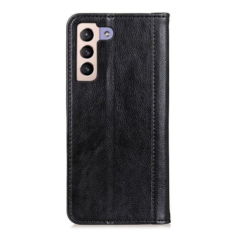 Etui Na Telefon do Samsung Galaxy S22 Plus 5G Etui Folio Elegancka Dwoina Skóry Liczi