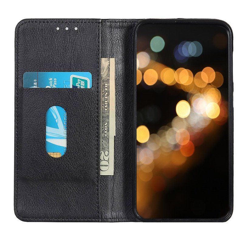 Etui Na Telefon do Samsung Galaxy S22 Ultra 5G Etui Folio Elegancka Dwoina Skóry Liczi