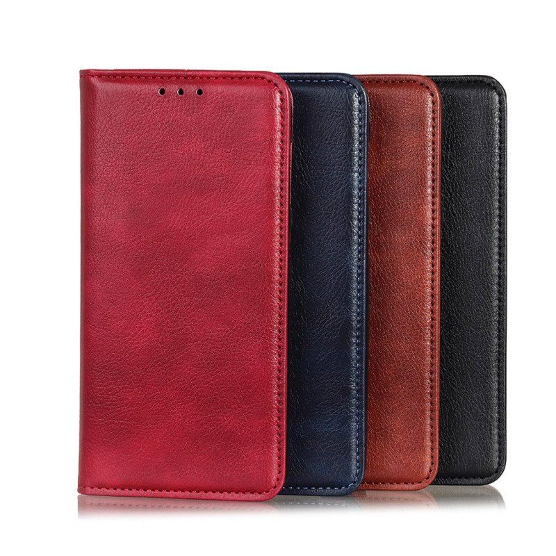 Etui Na Telefon do Samsung Galaxy S22 Ultra 5G Etui Folio Elegancka Dwoina Skóry Liczi