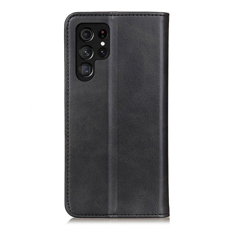 Etui Na Telefon do Samsung Galaxy S22 Ultra 5G Etui Folio Elegancka Dwoina Skórzana