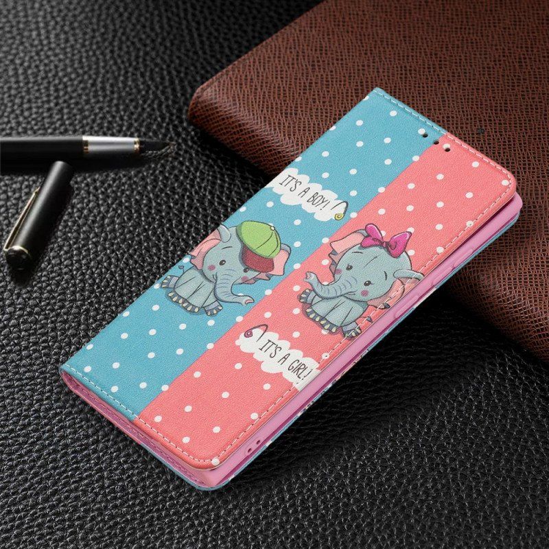 Etui Na Telefon do Samsung Galaxy S22 Ultra 5G Etui Folio Słoniątka