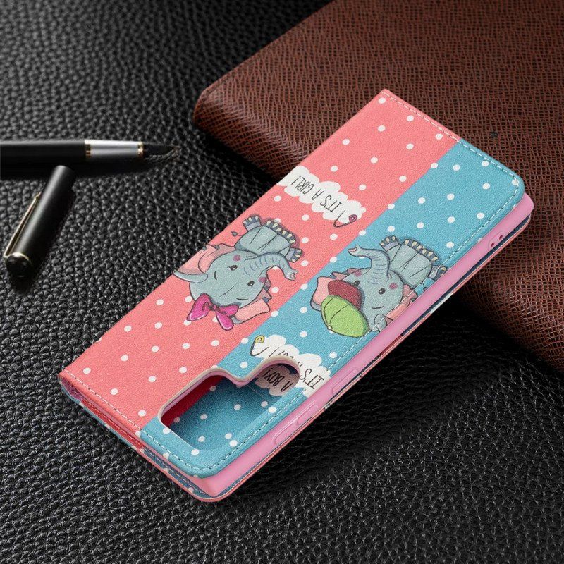 Etui Na Telefon do Samsung Galaxy S22 Ultra 5G Etui Folio Słoniątka