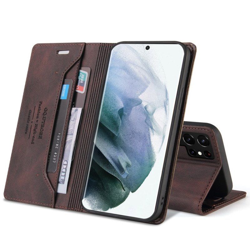 Etui Na Telefon do Samsung Galaxy S22 Ultra 5G Etui Folio Sztuczna Skóra Gq.utrobe