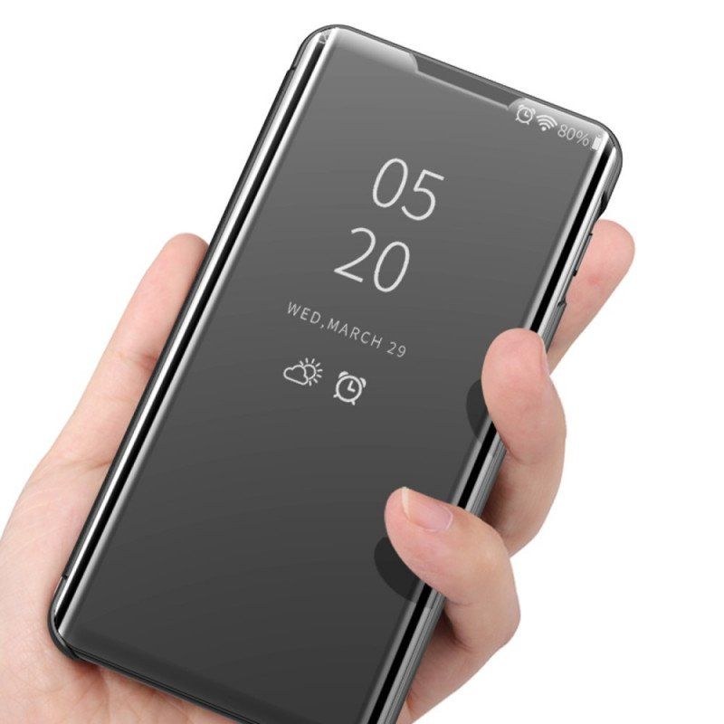 Etui Na Telefon do Samsung Galaxy S22 Ultra 5G Lustro I Sztuczna Skóra