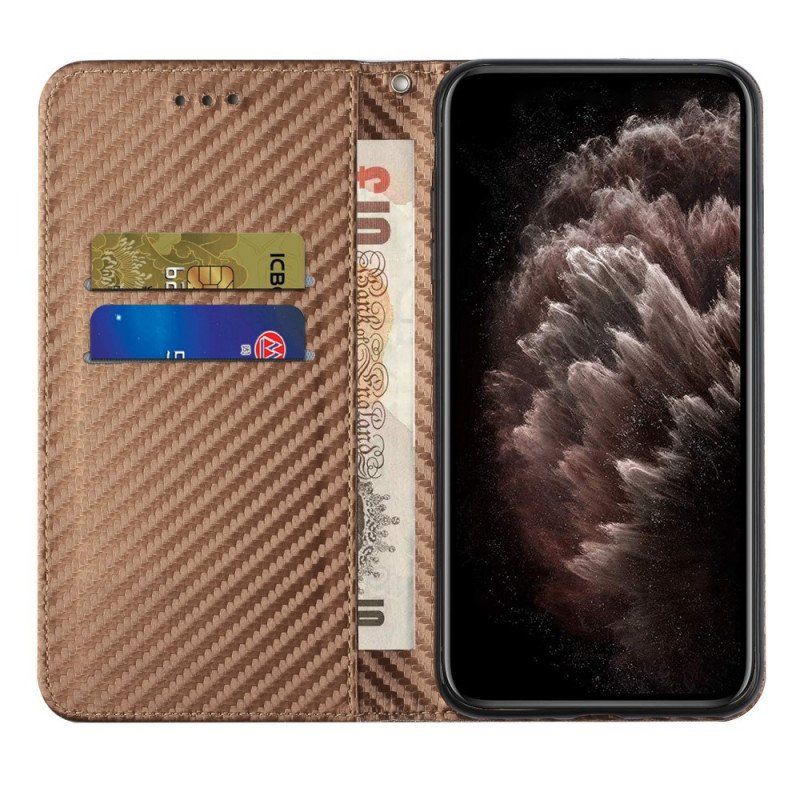 Etui Na Telefon do Samsung Galaxy S22 Ultra 5G z Łańcuch Etui Folio Pasek Z Włókna Węglowego