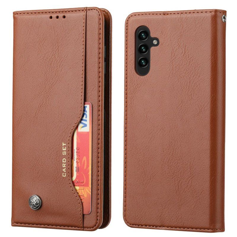 Etui Na Telefon do Samsung Galaxy S23 5G Etui Folio Etui Na Karty Ze Sztucznej Skóry