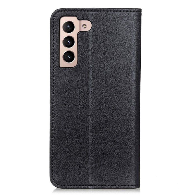 Etui Na Telefon do Samsung Galaxy S23 5G Etui Folio Skóra Dwoinowa Liczi