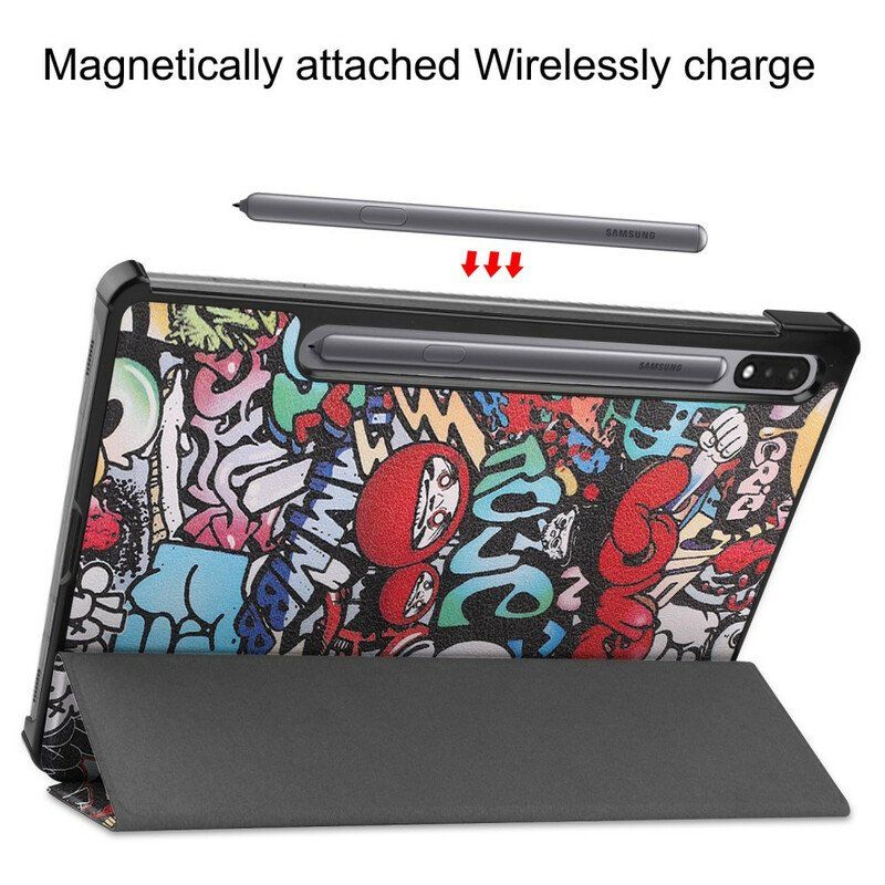 Etui Na Telefon do Samsung Galaxy Tab S8 Plus / Tab S7 Plus Pojemnik Na Ołówki Graffiti