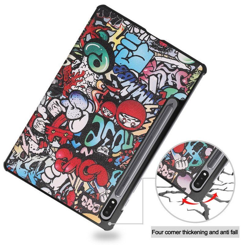 Etui Na Telefon do Samsung Galaxy Tab S8 Plus / Tab S7 Plus Pojemnik Na Ołówki Graffiti