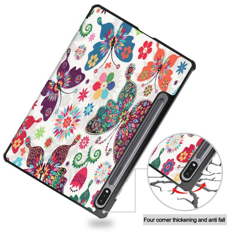 Etui Na Telefon do Samsung Galaxy Tab S8 / Tab S7 Obsadka Do Pióra W Stylu Vintage