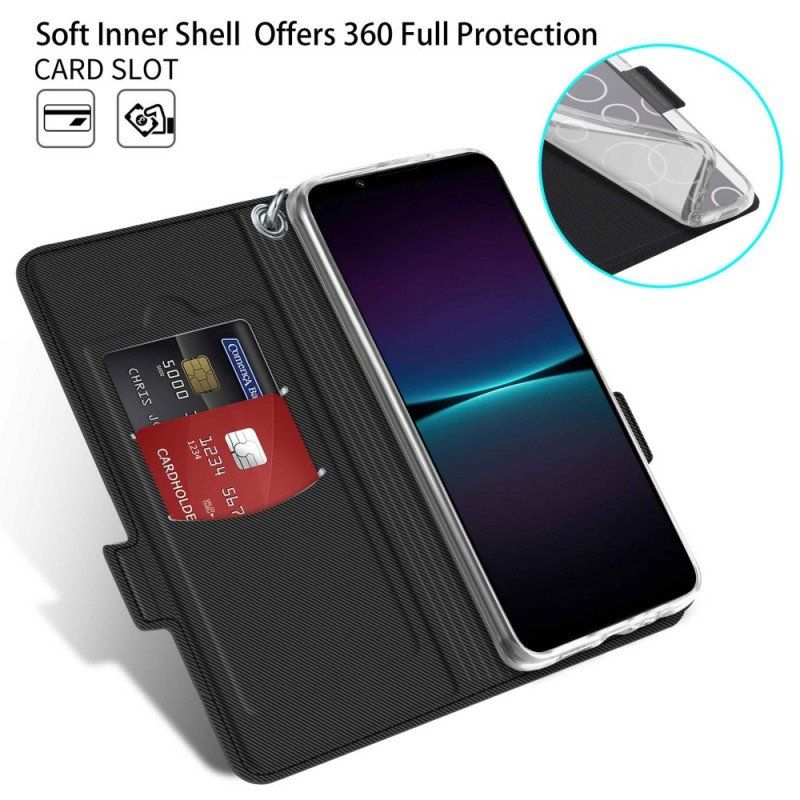 Etui Na Telefon do Sony Xperia 1 IV Etui Folio Dwukolorowy Baiyu