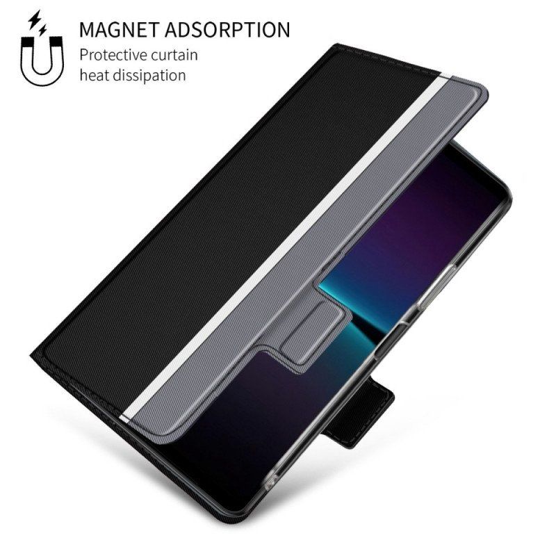 Etui Na Telefon do Sony Xperia 1 IV Etui Folio Dwukolorowy Baiyu