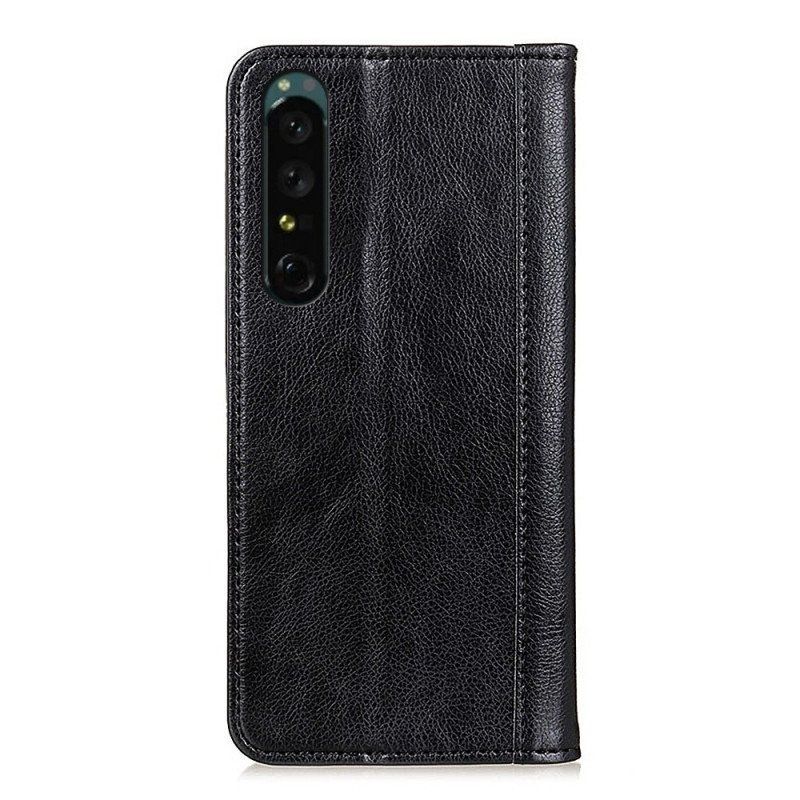 Etui Na Telefon do Sony Xperia 1 IV Etui Folio Klasyczna Skóra Dwoina