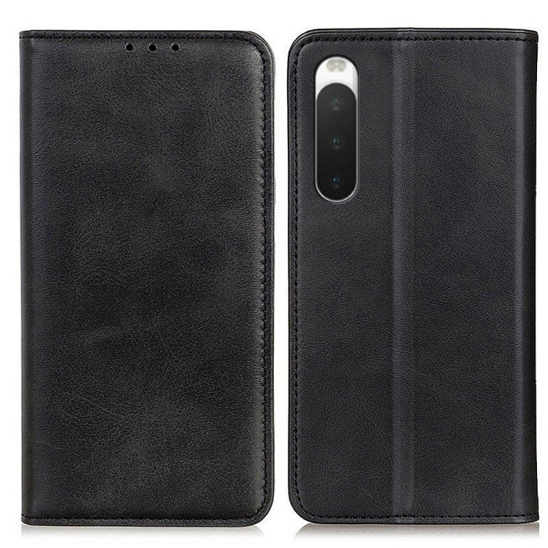 Etui Na Telefon do Sony Xperia 10 IV Etui Folio Dwoina Skóry