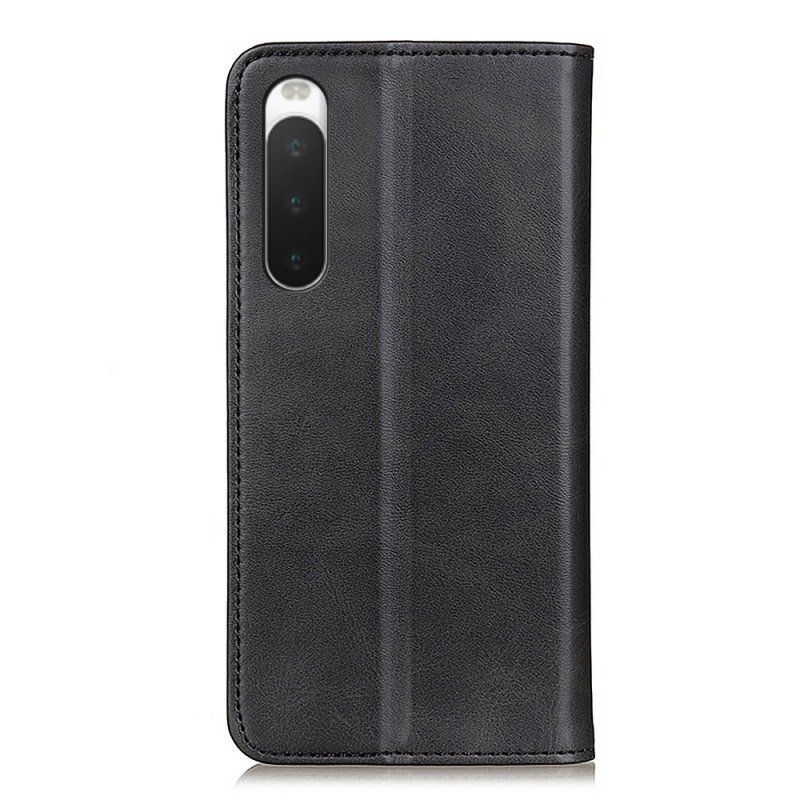 Etui Na Telefon do Sony Xperia 10 IV Etui Folio Dwoina Skóry