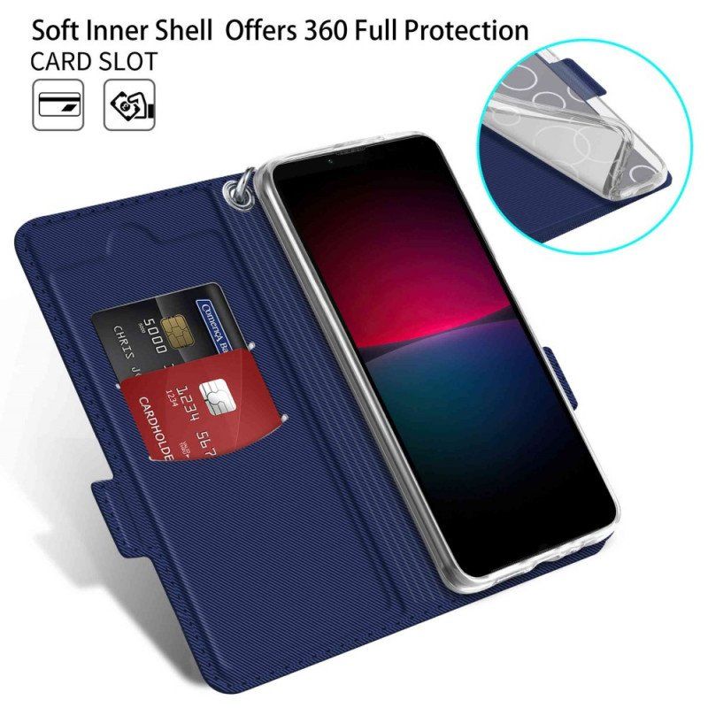 Etui Na Telefon do Sony Xperia 10 IV Etui Folio Dwukolorowy Baiyu