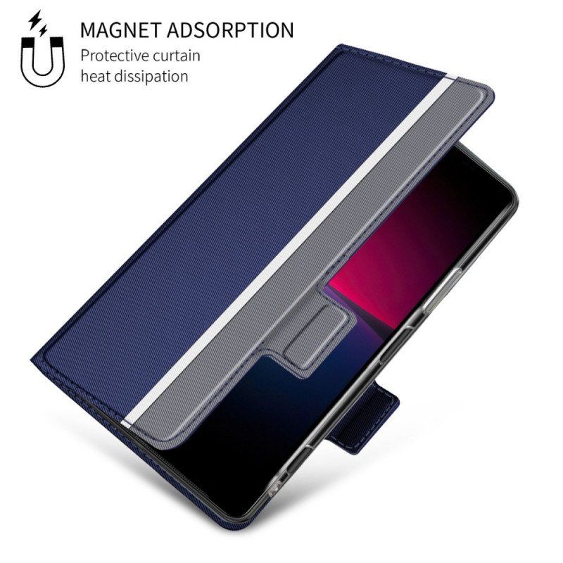 Etui Na Telefon do Sony Xperia 10 IV Etui Folio Dwukolorowy Baiyu