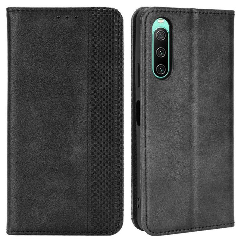 Etui Na Telefon do Sony Xperia 10 IV Etui Folio Stylizowany Skórzany Styl