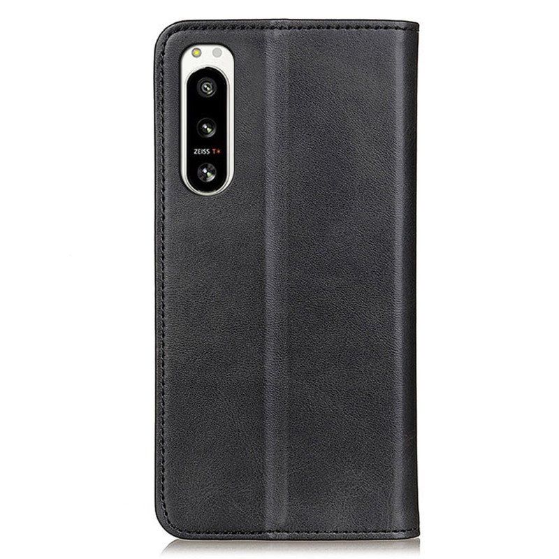 Etui Na Telefon do Sony Xperia 5 IV Etui Folio Dwoina Skóry