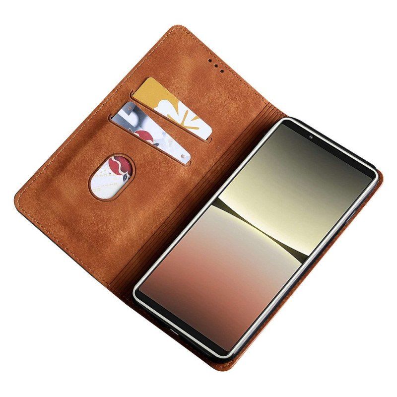 Etui Na Telefon do Sony Xperia 5 IV Etui Folio Elegancka Sztuczna Skóra