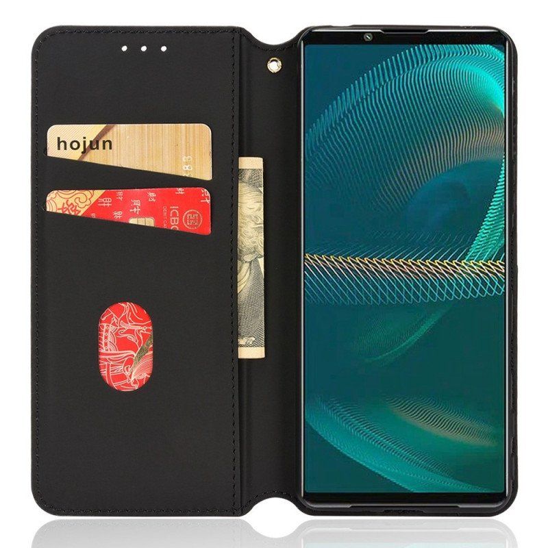 Etui Na Telefon do Sony Xperia 5 IV Etui Folio Tekstura 3d