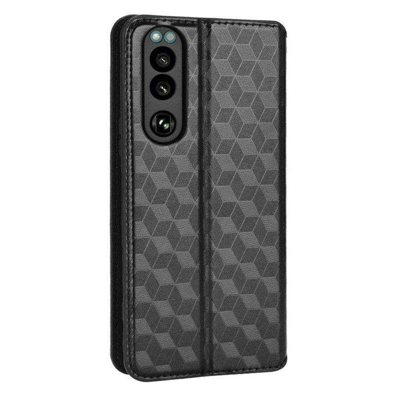 Etui Na Telefon do Sony Xperia 5 IV Etui Folio Tekstura 3d