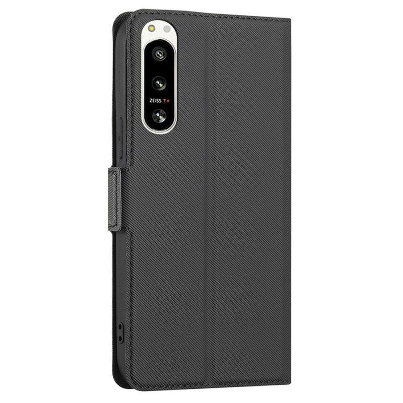 Etui Na Telefon do Sony Xperia 5 IV Etui Folio Ultra Cienki Dwukolorowy