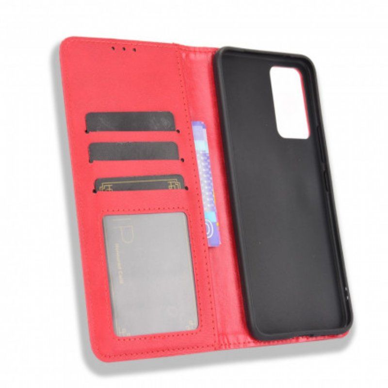 Etui Na Telefon do Vivo V21 5G Etui Folio Stylizowany Efekt Skóry W Stylu Vintage