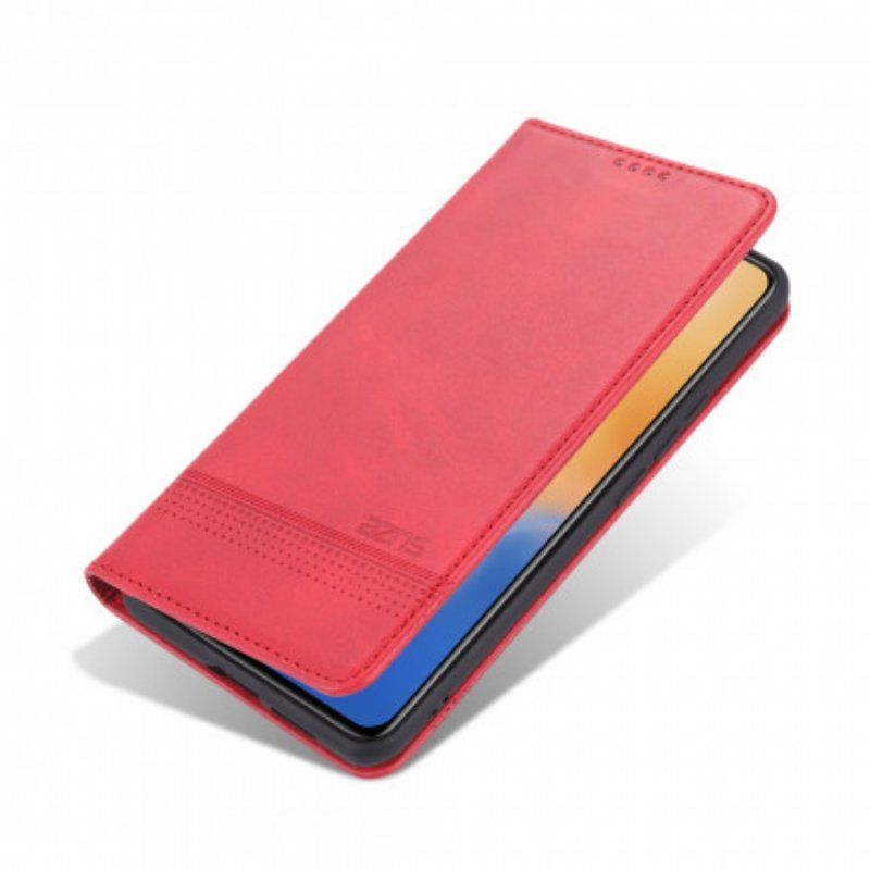 Etui Na Telefon do Vivo X60 Pro Etui Folio Stylizacja Skóry Azns