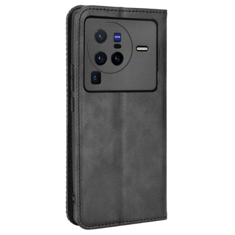 Etui Na Telefon do Vivo X80 Pro Etui Folio Stylizowany