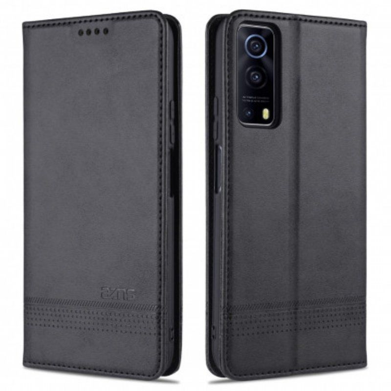 Etui Na Telefon do Vivo Y72 5G Etui Folio Stylizacja Skóry Azns