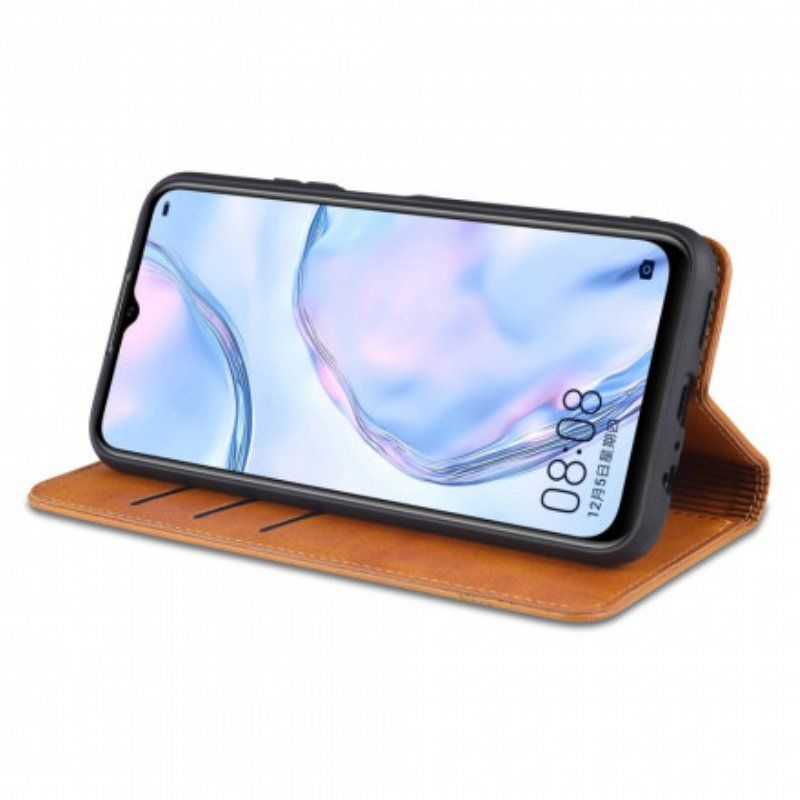 Etui Na Telefon do Vivo Y72 5G Etui Folio Stylizacja Skóry Azns