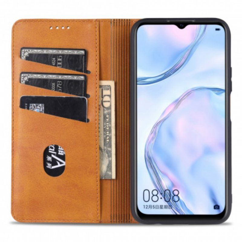 Etui Na Telefon do Vivo Y72 5G Etui Folio Stylizacja Skóry Azns