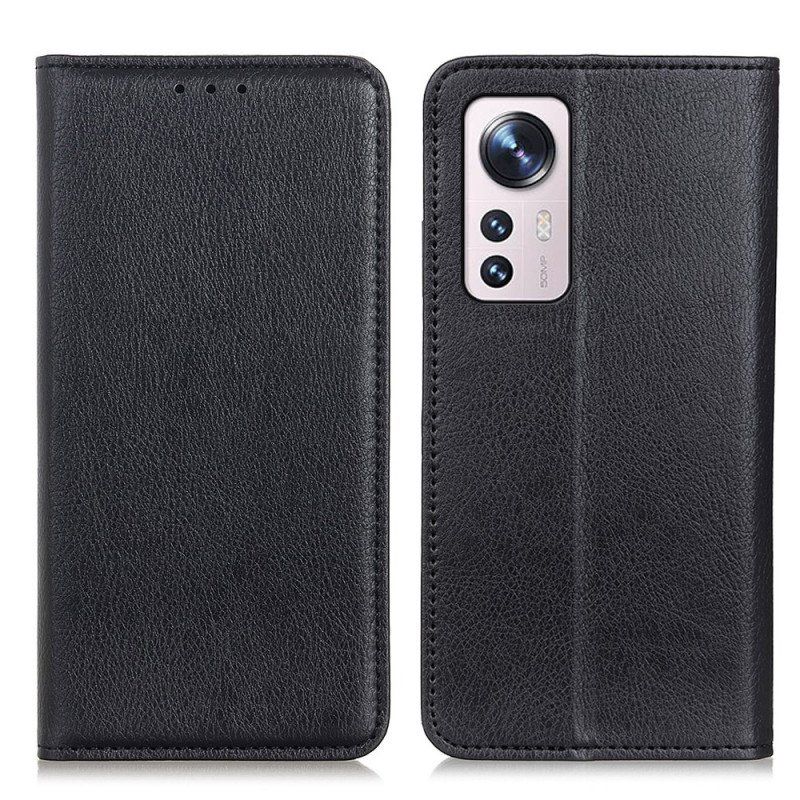 Etui Na Telefon do Xiaomi 12 / 12X Etui Folio Liczi Split Skórzana Tekstura