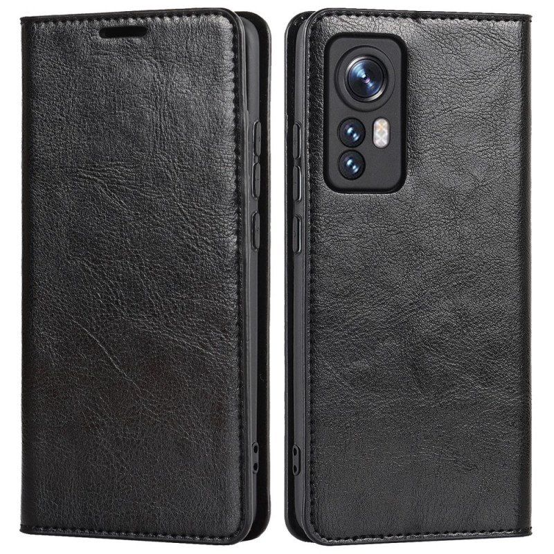 Etui Na Telefon do Xiaomi 12 / 12X Etui Folio Prawdziwa Skóra