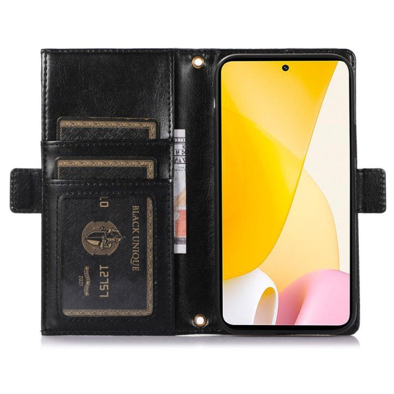 Etui Na Telefon do Xiaomi 12 Lite Etui Folio Przednia Kieszeń I Smycz