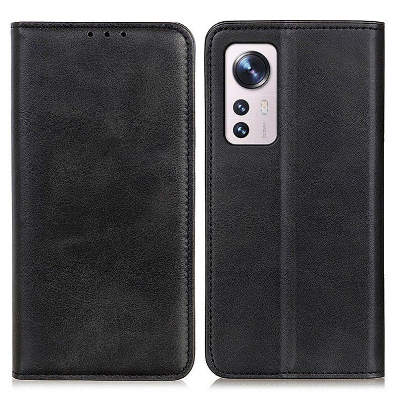 Etui Na Telefon do Xiaomi 12 Pro Etui Folio Elegancka Dwoina Skórzana