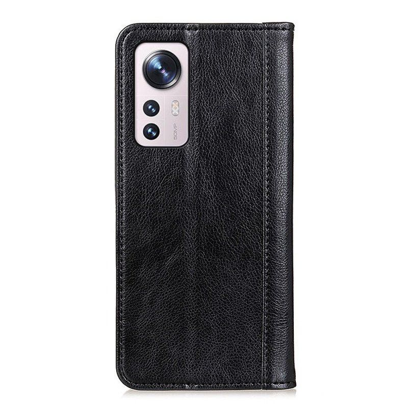 Etui Na Telefon do Xiaomi 12 Pro Etui Folio Kolorowa Wersja Skóry Dwoinowej