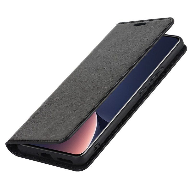 Etui Na Telefon do Xiaomi 12 Pro Etui Folio Prawdziwa Skóra