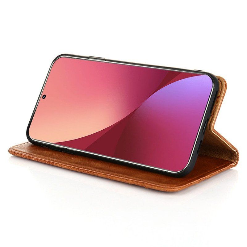 Etui Na Telefon do Xiaomi 12 Pro Etui Folio Stylowy Skórzany Nit